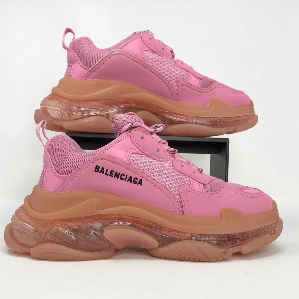 Balenciaga Triple S Pink Clear Sole Women’s Sneakers - Size EU 39 (9W) No Box - Picture 1 of 13
